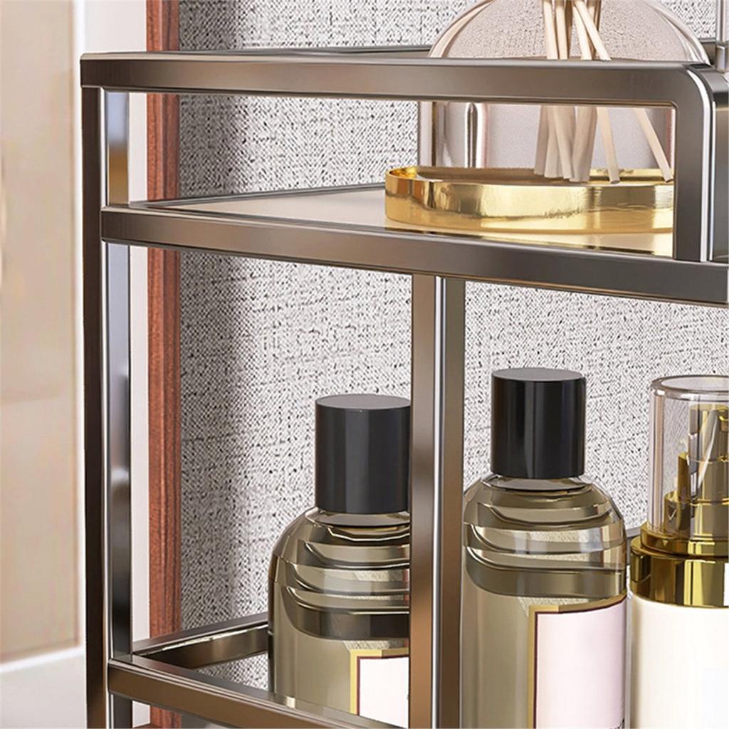 2026 New Bathroom Cosmetic Storage Rack, Double-Layer Desktop Dressing Table Shelf, Bedroom Storage and Organization Rack.