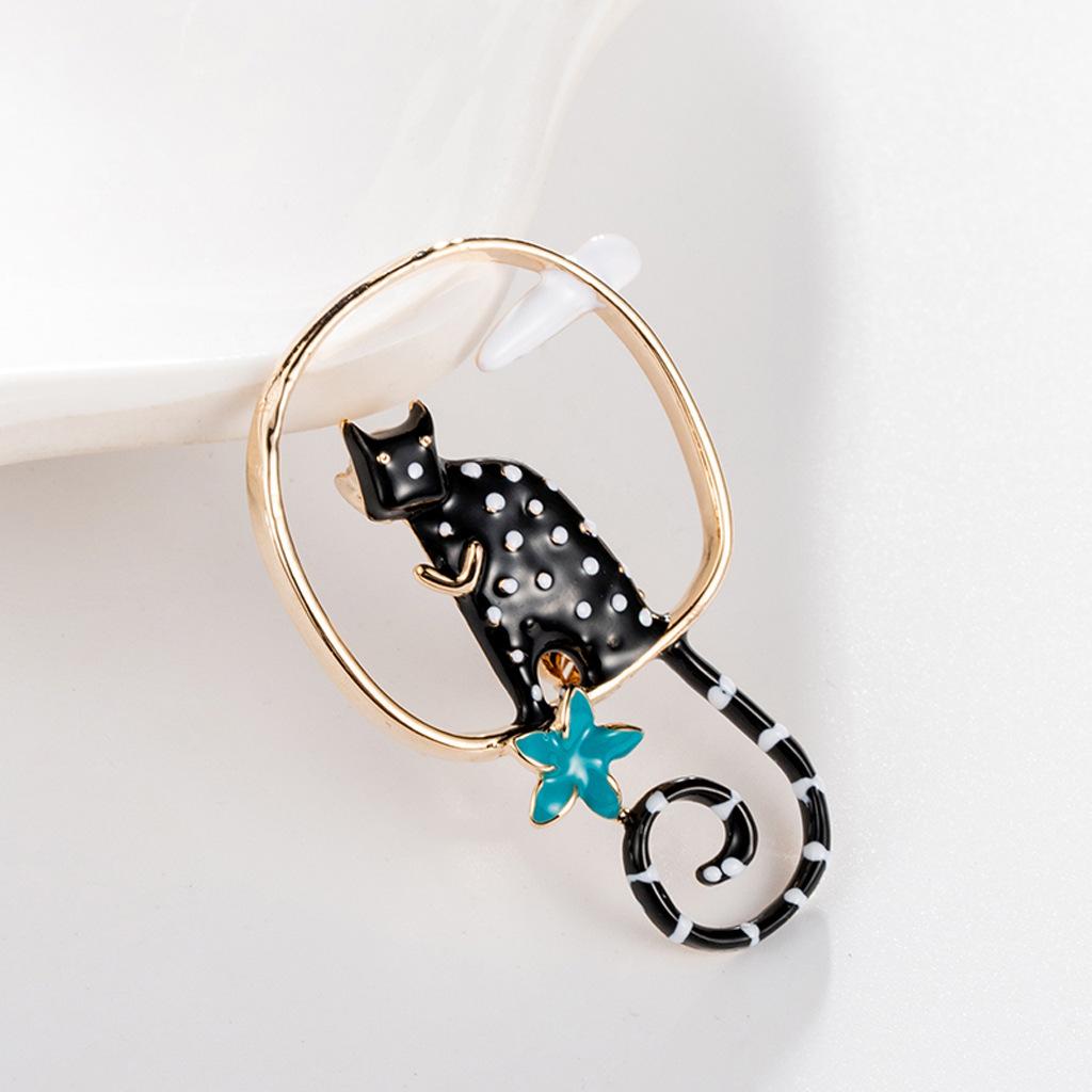 Creative Jewelry, Versatile Personalized Handmade Drip Cat Brooch, Corsage