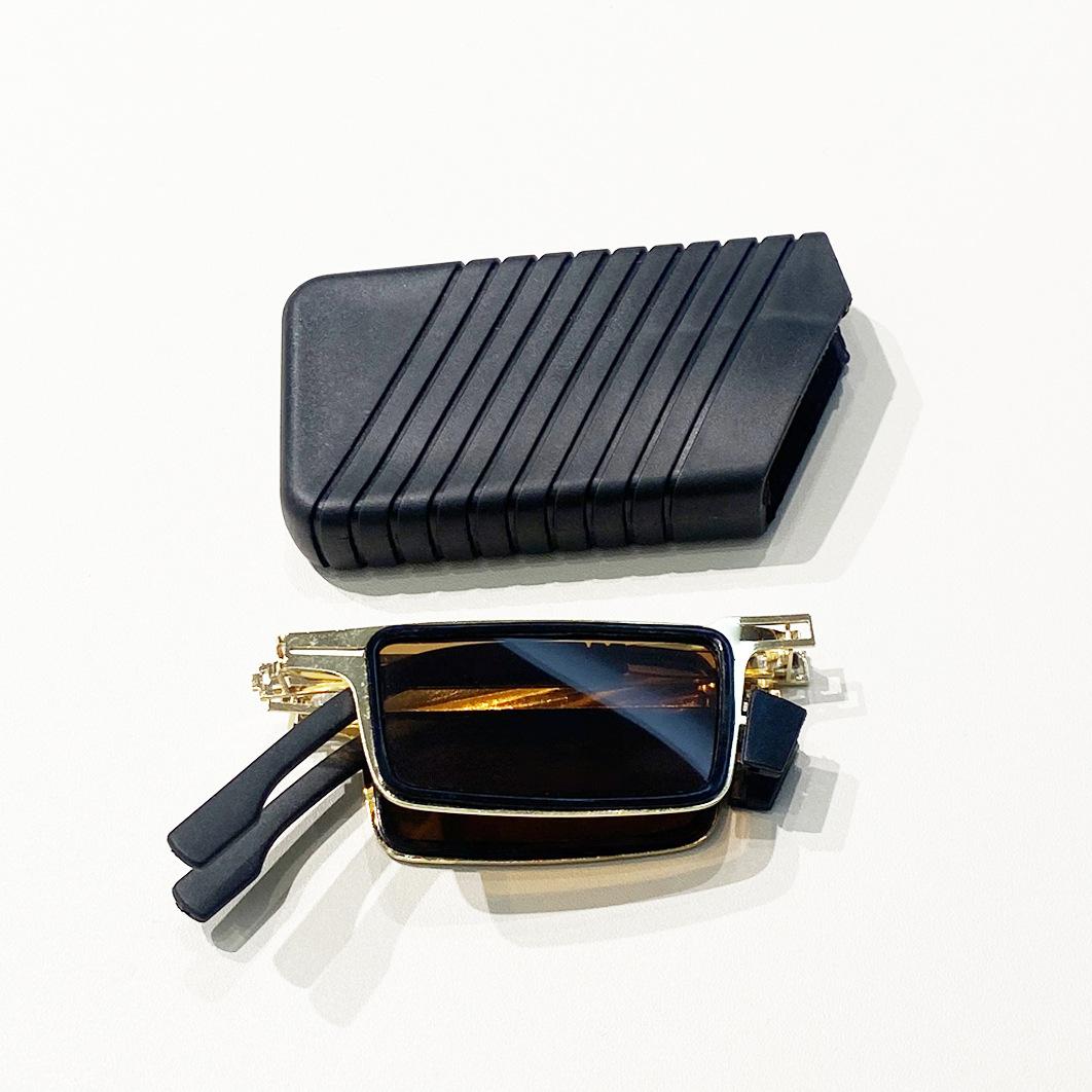 

Складные солнцезащитные очки из металла, ультралегкие анти-синеватые солнцезащитные очки из металла, квадратная оправа, мужские и женские солнцезащитные очки с козырьком