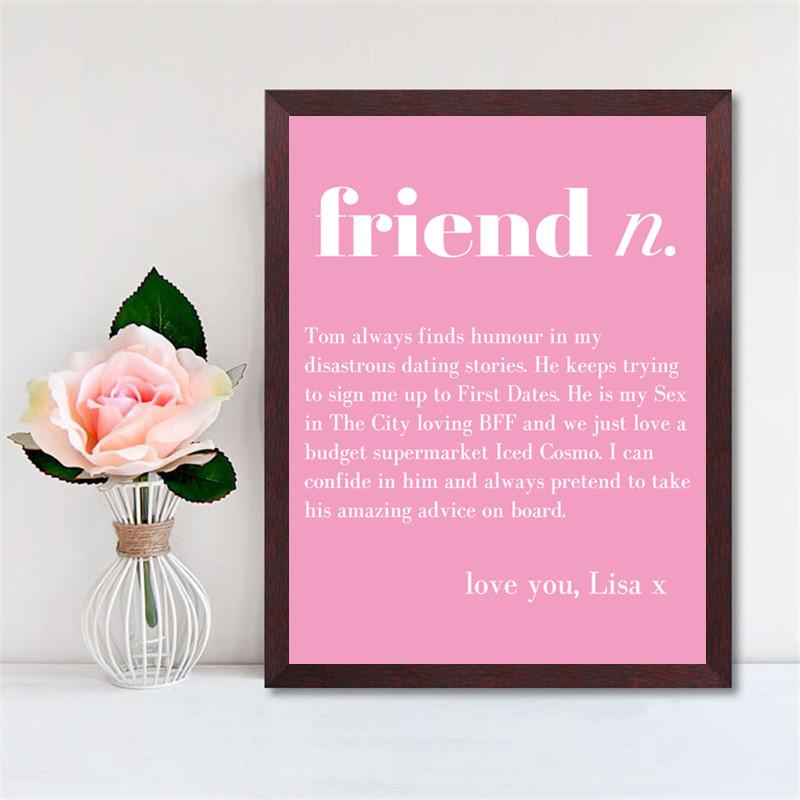 

Cutomize Quote Prints Modern Wall Art Friend Canvas Painting Personalized Colorful Poster Room Decor Wall Pictures HD2408
