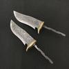 Damascus Steel Foring Blade Semi-Finished Knife Billets DIY Knife Blank Slicing Knives with Copper Strip Accessories