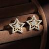 ZAKOL Exquisite Fashion Five-pointed Star Micro-set Zircon Stud Earrings For Women Geometric Daily Simple Jewelry Accessories