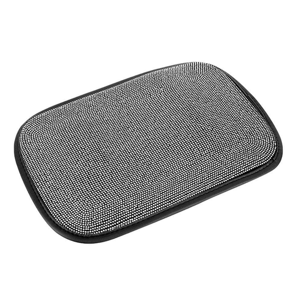 

Чехол на подлокотник автомобиля со стразами, кристально-бриллиантовый, блестящий, защитная подушка для центральной консоли автомобиля с двумя эластичными ремнями