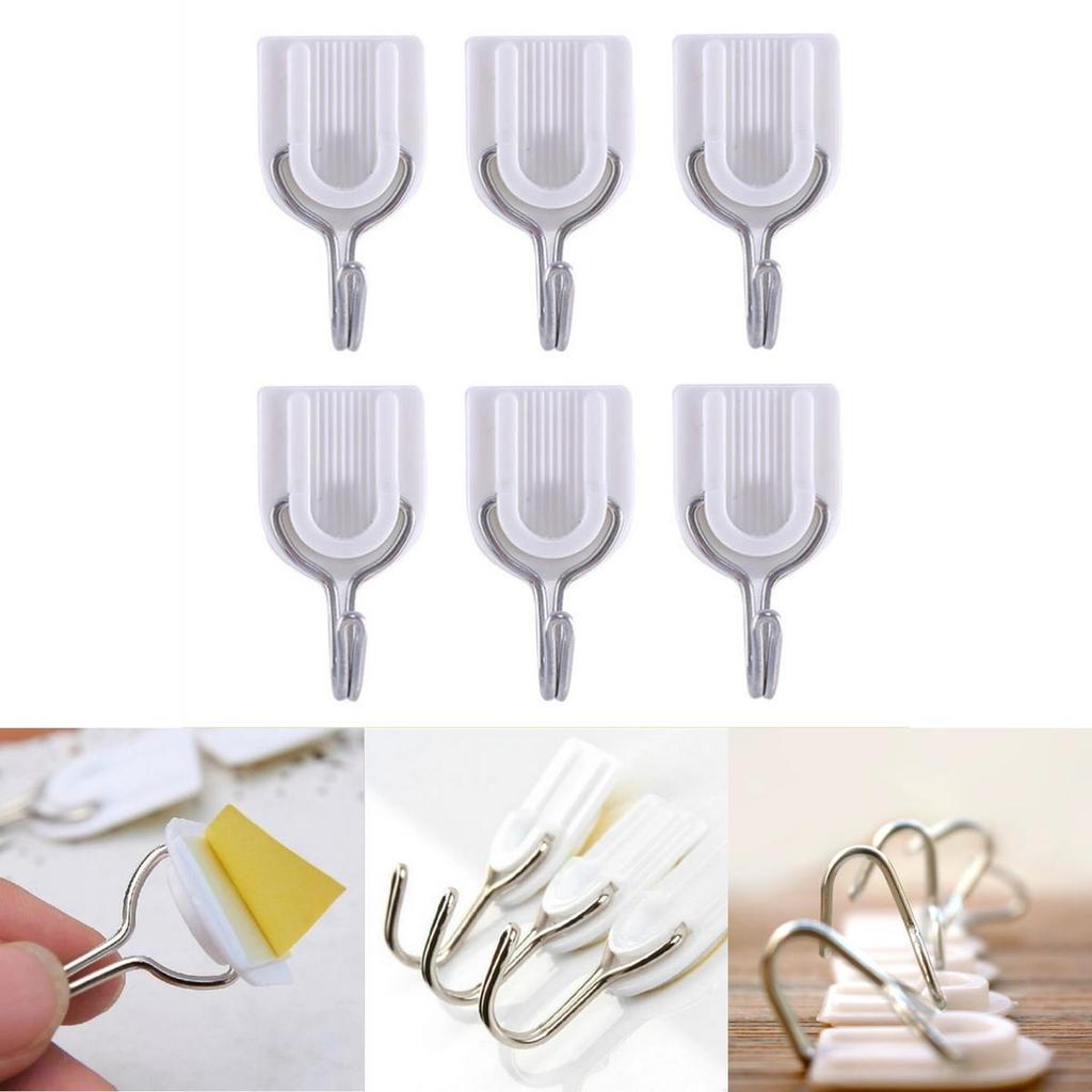 Premium Self Adhesive Hooks For Damage-free Wall Hanging In Kitchen And Bathroom