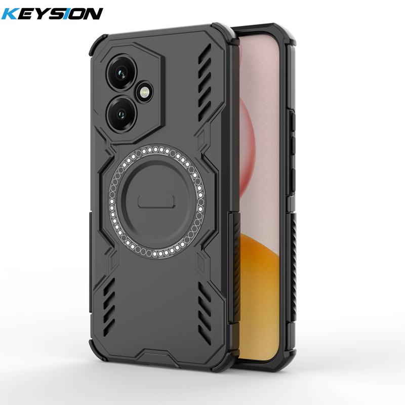 

KEYSION Hollow Heat Dissipation Case for HONOR 400 Pro 5G Magnetic Cooling Shockproof Phone Cover for for Huawei Honor 400 5G for Honor 400 чёрный
