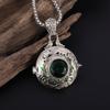 Retro Costume Incense Ball Balls Wrapped In Floral Pattern Hollow Wool Necklace Pendant for Women Versatile