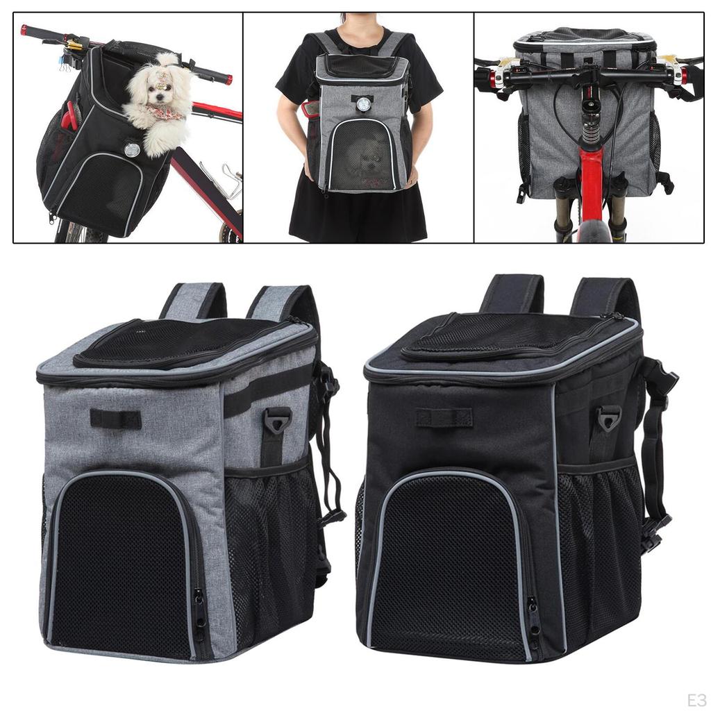 Bike Basket for Dogs Dog Breathable Carrier Backpack Adjustable Shoulder Strap Pet Carrying