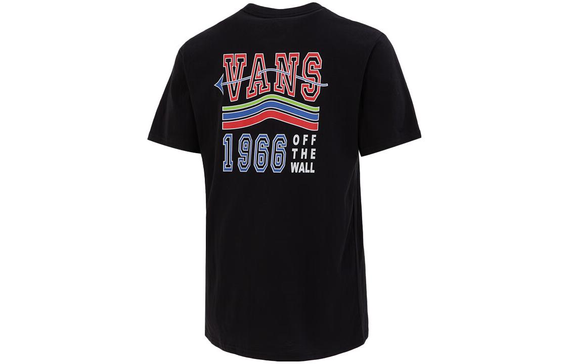 Vans T Shirts Women s Black Crew Neck Moderate Straight Fit VN0A54LLBLK S