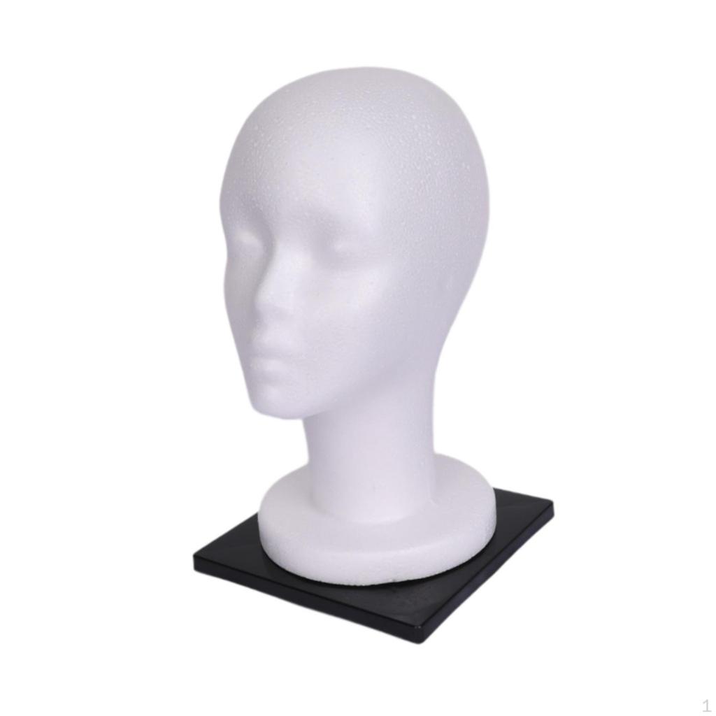 Display Head for Hairpieces, Glasses And Hats Holder, Lightweight Mannequin Stand Barbershop