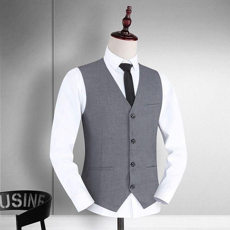 16Double8 Heren Herfstpak Vest voor Getuigen - Zakelijk & Bruiloft Smoking Gilet L