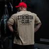 Men's Sport Gym Fitness Training Oversized 100% Cotton Graphic Printed Tshirt