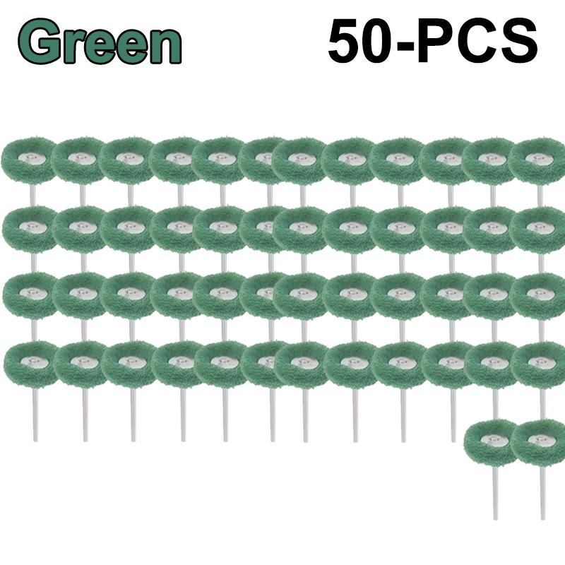 50Pcs Dental Handheld Fiber Wheel Grinding and Polishing for Denture Technician Grinding Machines Dental Laboratory Consumables