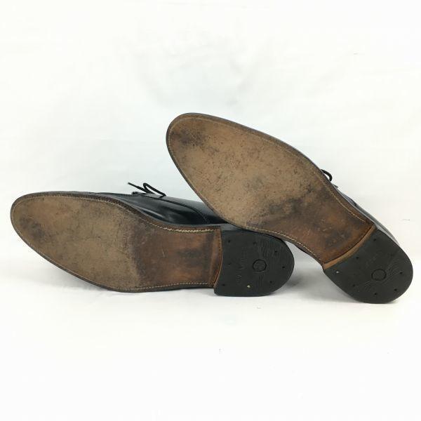 1970-80s GILBERTS by WESTLEY Made in England Vintage U-Tip Shoes Black Size 11C/27.5-28.5(USED)