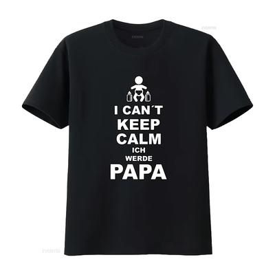 Werdender Papa T Shirt I Cant Keep Calm Ich Werde Perfect for Expectant Fathers Vintage Washed Soft Casual Homme Fashion
