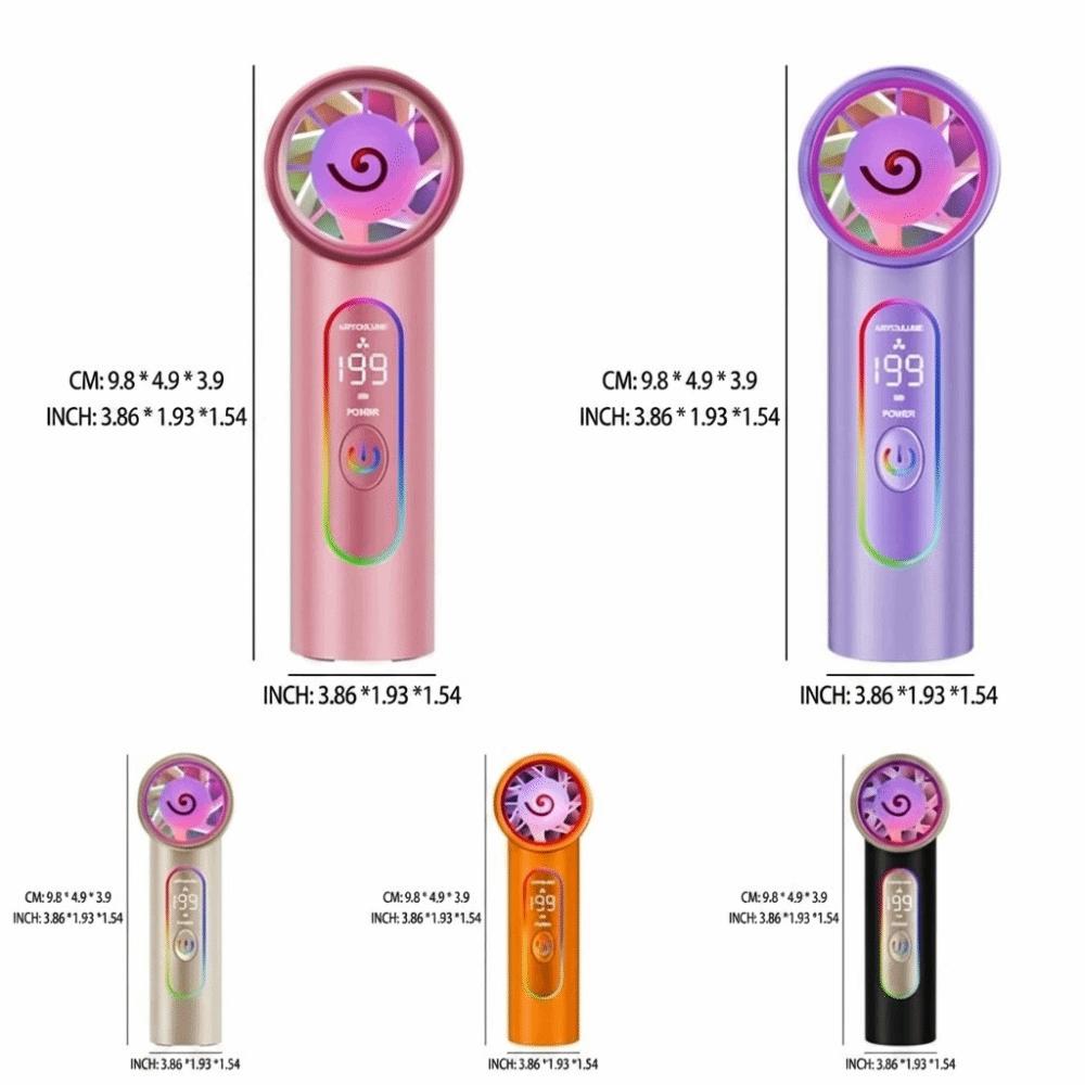 Turbo Fan Blades Mini Handheld Fan Fast Airflow Efficient Cooling USB Rechargeable Fan Compact Design Strong Airflow