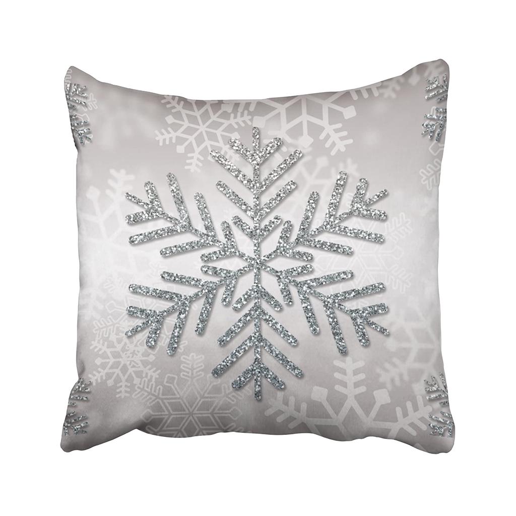 snowflake pillow cover