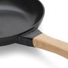 STAUB 24cm Enamel Frying Pan with Wood Handle, NUEVA SARTEN MANGO DE MADERA Redonda, 40511-951, Black, Perfect for New Homes [Parallel Import]