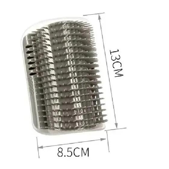 Wall Mount Corner Cat Self Groomer Comb Ergonomic Pet Massage Hair Remover Brush Space Saving Indoor Kitten Scratching Toy Easy