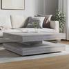 VidaXL 360-degree Rotating Coffee Table Sonoma Grey 90x90x34.5 Cm, Side Table, Living Room Table, Modern Coffee Table, 3321356