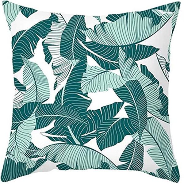 New Nordic Green Plant Printed Pillow Case Sofa Pillow Leaf Series Decorative Pillow Linen