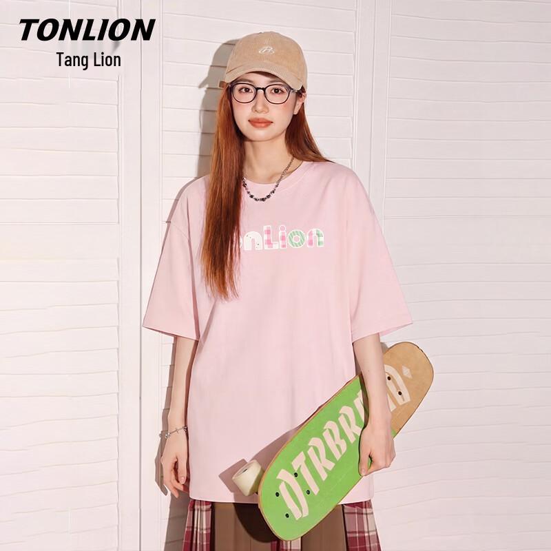 TonLion Women s Pure Cotton TS Logo Short Sleeve T-Shirt L
