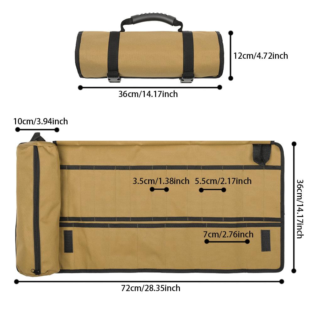 Werkzeugsatz, verdickt und verschleißfest, wasserdicht, Aufbewahrungstasche, Hängewerkzeugtasche, Hängewickeltasche, Rolltasche