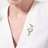 Magnolienpflanzenbrosche, High-End Damen Nische High-End Designgefühl, Brosche Eleganz, Blendfreie Nadel
