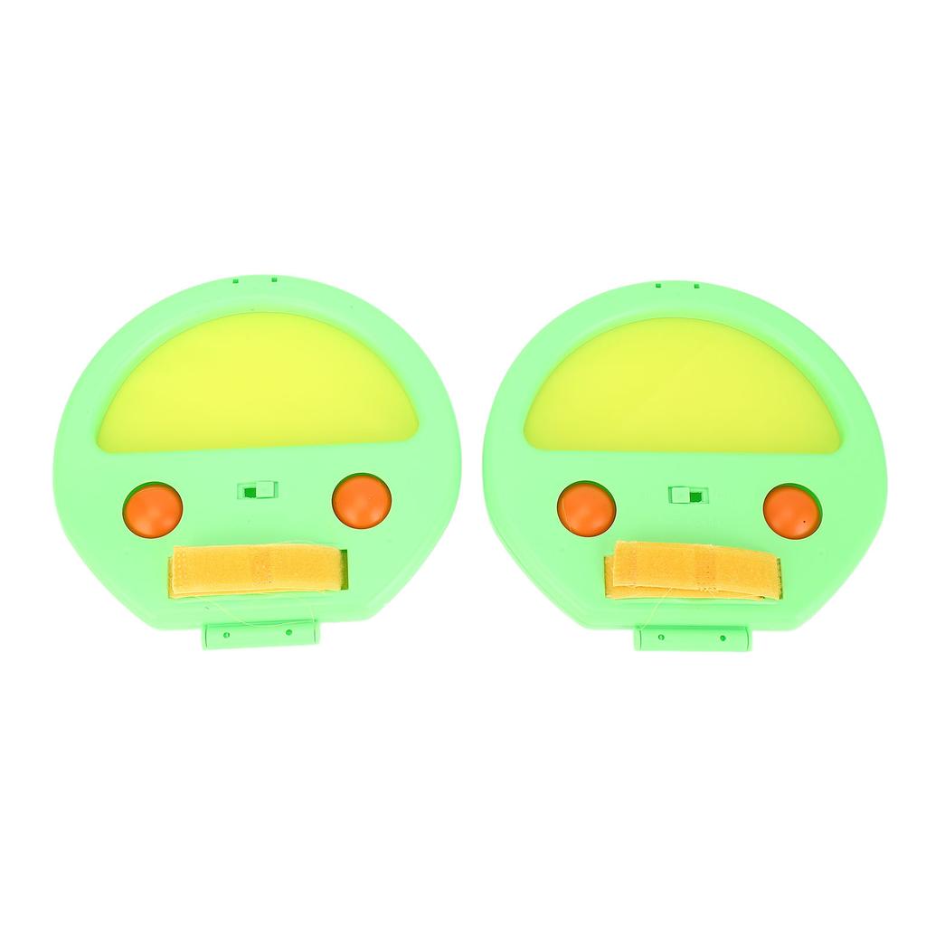 Hand Catching Racket Ball Toy Hand Exercise Ball Throwing Set for Interactive Game Fitness Green