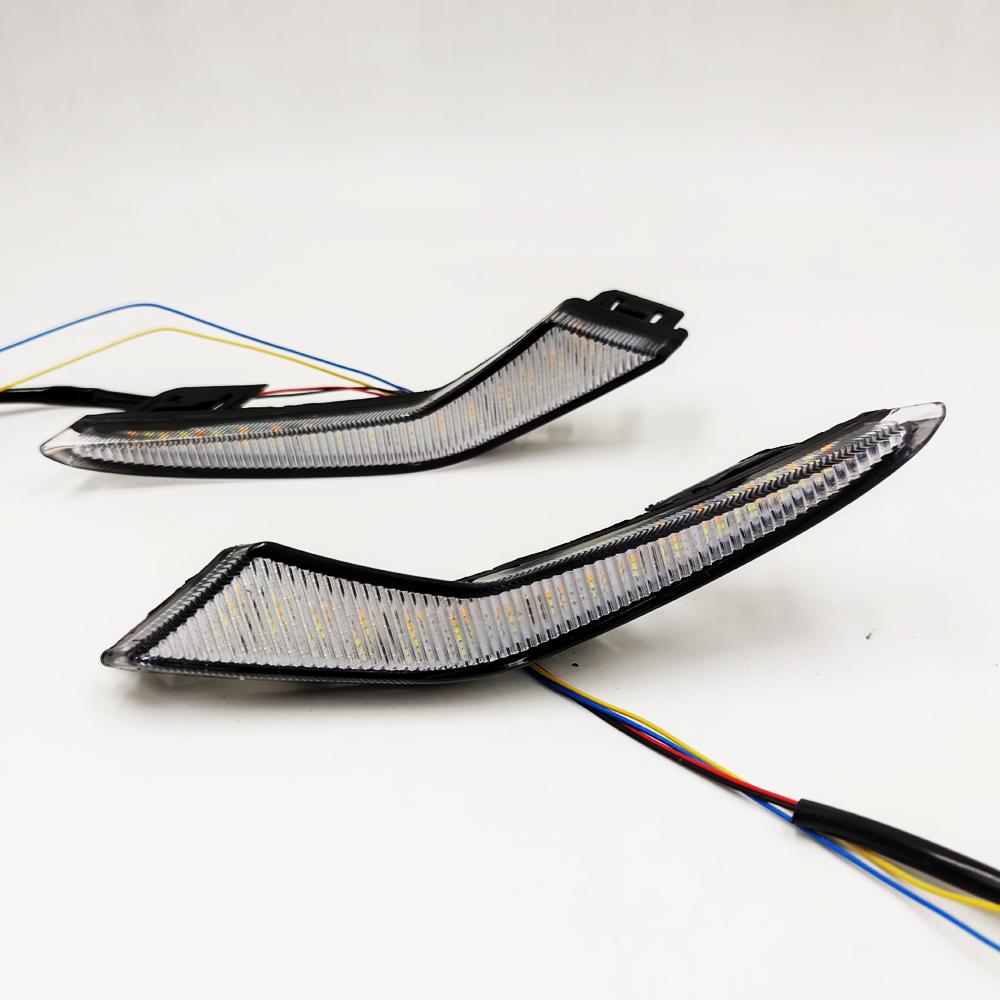 Compatible with 19-21 Corolla L/LE/XLE LED Daytime Running Light DRL Turn Signal Lamp 2PCs, White Amber Blue