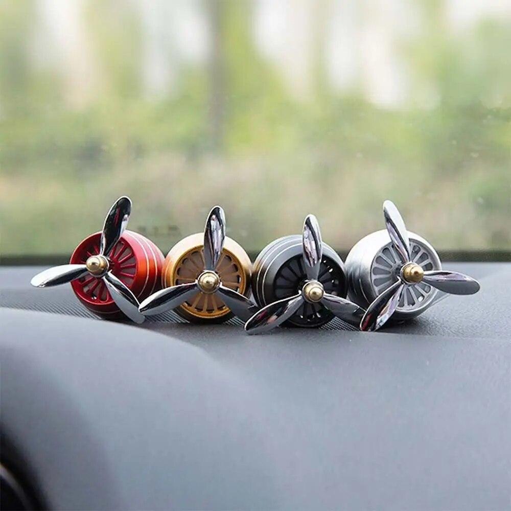 LED Light Car Air Freshener Air Force Propeller Shape Perfume Vent Clip Decor Aromatherapy Fan Auto Perfume