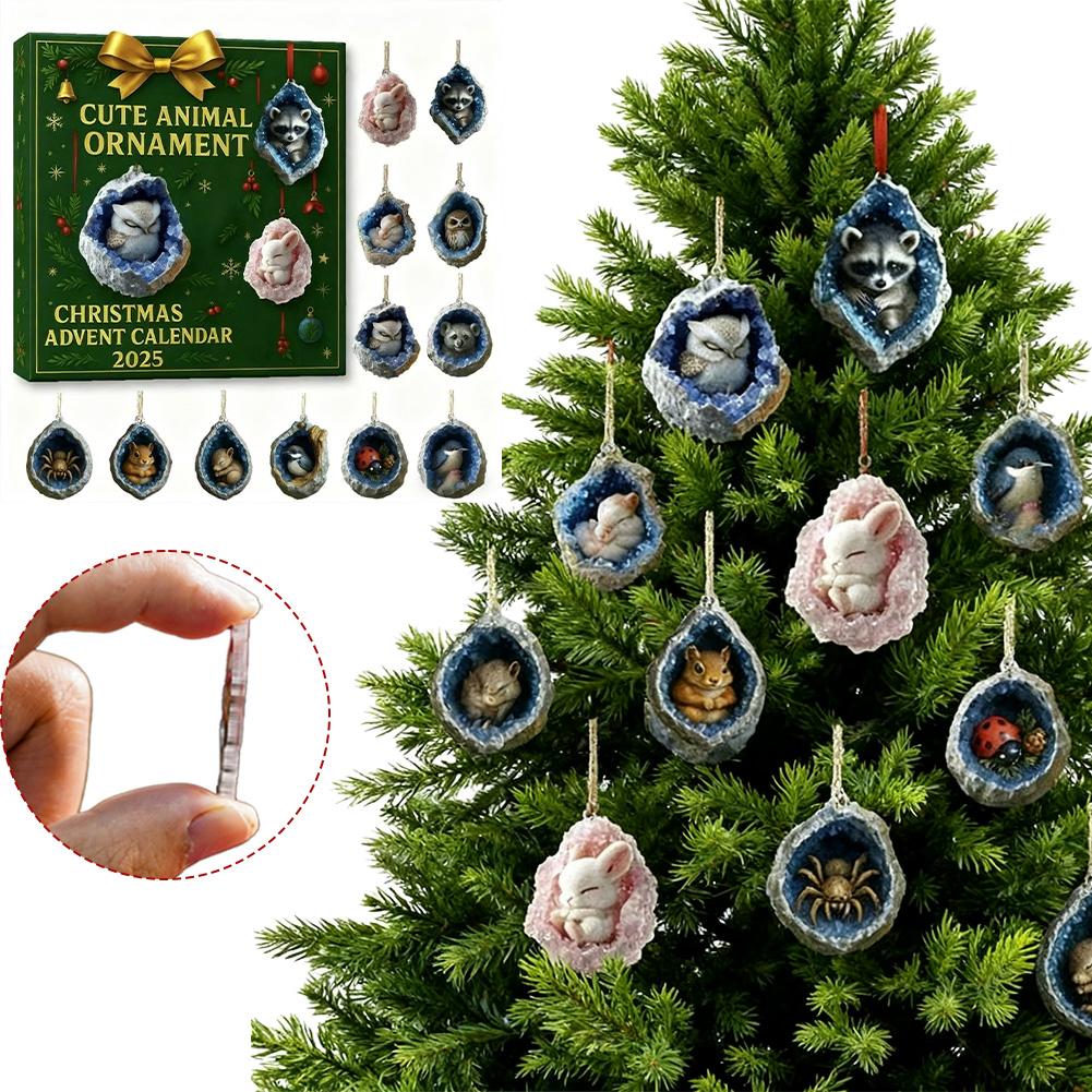 2025 Advent Calendar Festive Holiday Advent Calendar Cute Animal Calendar Odorless For Themed Party Family Interaction Room