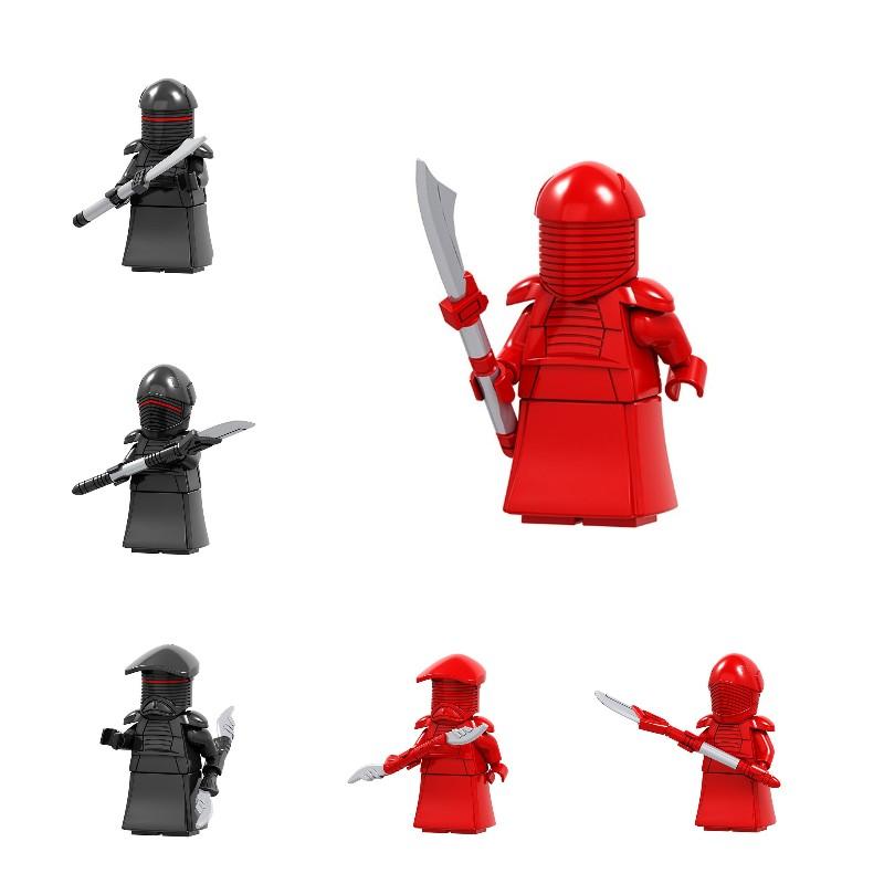 Red War Star Black Clone Trooper Building Blocks Figure Boy Decoration Present