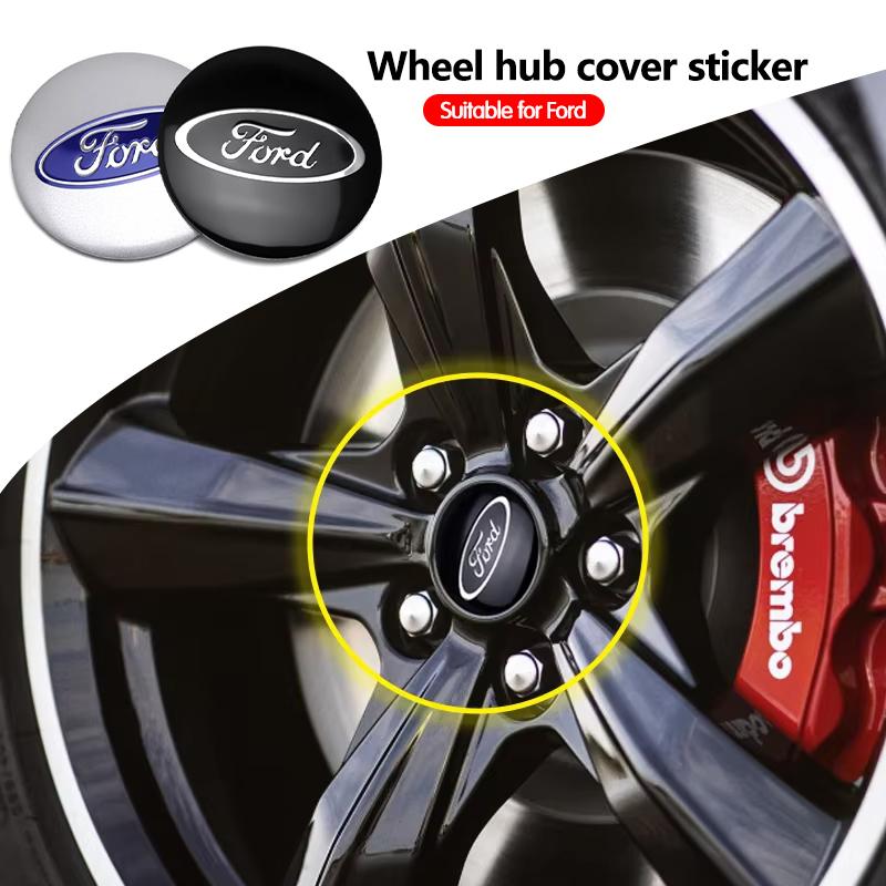 Car 4pcs Styling 56mm Aluminum Auto Wheel Center Hub ZX31 Cap Sticker For Ford Fiesta Mondeo Fusion Explorer Escape Shelby Edge Kuga