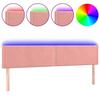 VidaXL LED Headboard Bedroom Furniture Double Bed Accessory Head of Bed Frame Interior Pink 3121531