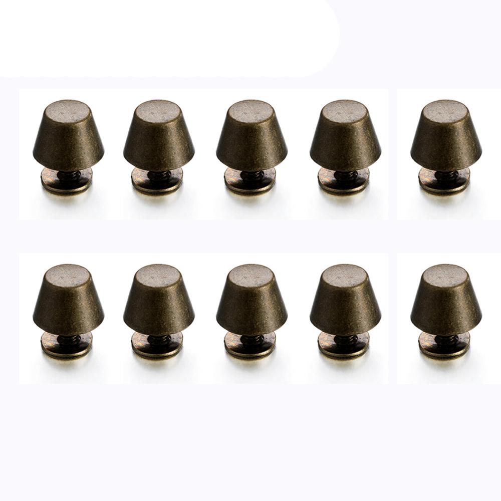 10set/Beutel 10/12mm Punk Metallniete Kleidung/Tasche/Schuhe Lederhandwerk Eimer Dom Vollniete Bolzen Riemennieten Rundkopfschrauben