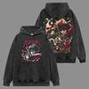 Attack On Titan Anime Clothing Mikasa Graphic Hooded Men Women Cotton Hoodies Vintage Washed Sweatshirt Harajuku Male Streetwear