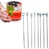20Pcs Silver Color Martini Picks Stainless Steel Fruit Sticks Food Grade Cocktail Skewers  Buffet