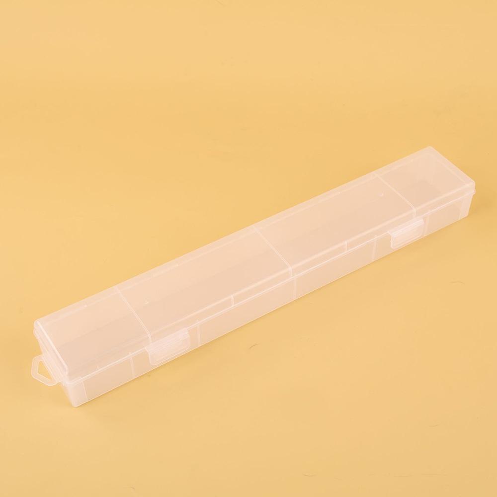 

Plastic Pen Case Large Capacity Pen Box New Brushes Painting Organizer Sewing 33.5x5.8x3.5cm