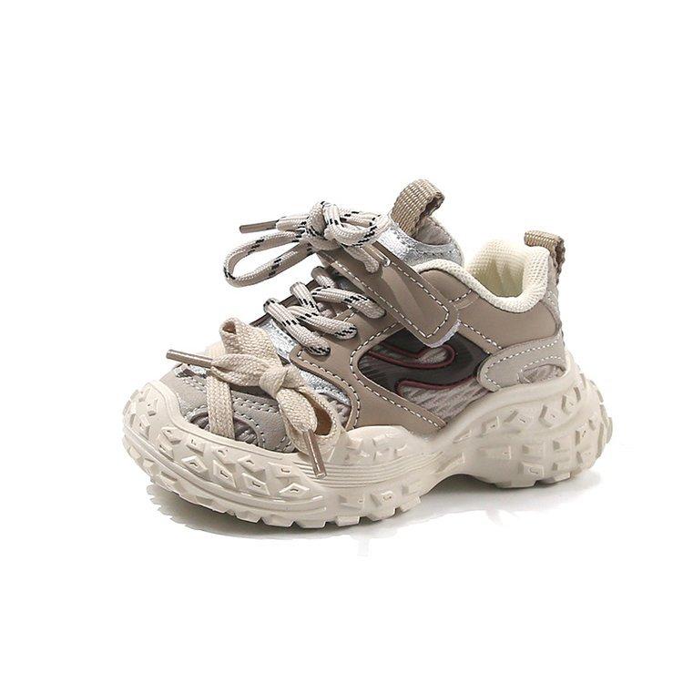 

Детская спортивная обувь Мужские кроссовки 2025 весна новые повседневные туфли для девочек легкие нескользящие старые грязные туфли 30 бежевый