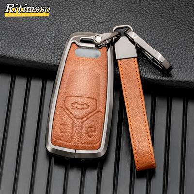 Alloy Car Remote Key Case Cover for A4 A4L A5 Q5 Q7 TT TTS 8S B9 2016 2017 2018 Car Key Protection Shell Car Accessories