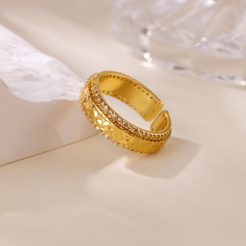 Medieval Diamond-set Crushed Ice Ice Full Diamond Ring for Women's Simple Light Luxury Temperament Super Flash Personalized Ring