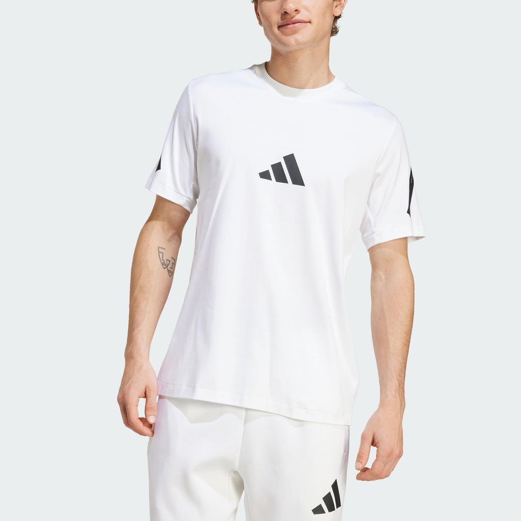 Adidas Z.N.E. True Healing Series FW24 Logo Sports Casual Short Sleeve T-Shirt Men Tops White JE3078