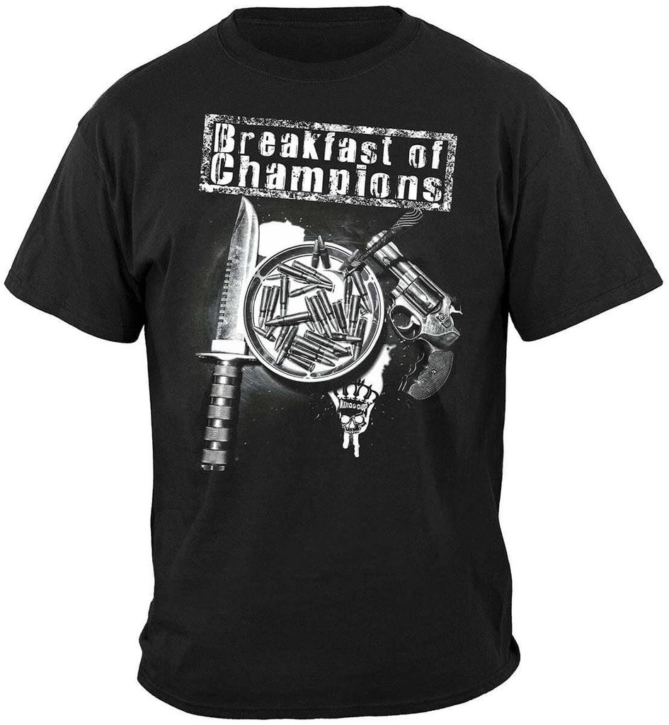 T-shirt Colazione dei Campioni Nuova Nera