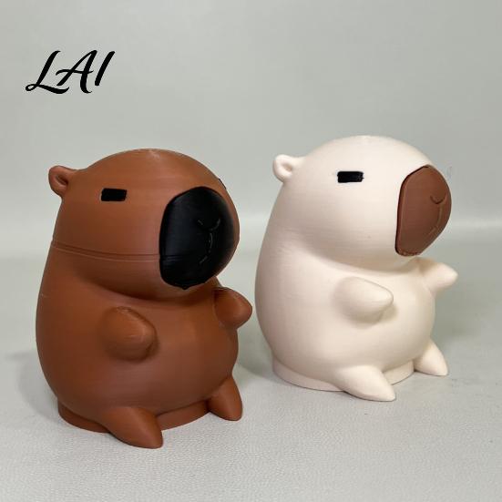 Universelle Anhängerkupplungskugelabdeckung 3D-gedruckte Capybara-Anhängerabdeckung Dekorative Anhänger Staubhaken-Schutzkappe 50mm Anhängerkupplungsschutz Wohnmobil LKW Zubehör