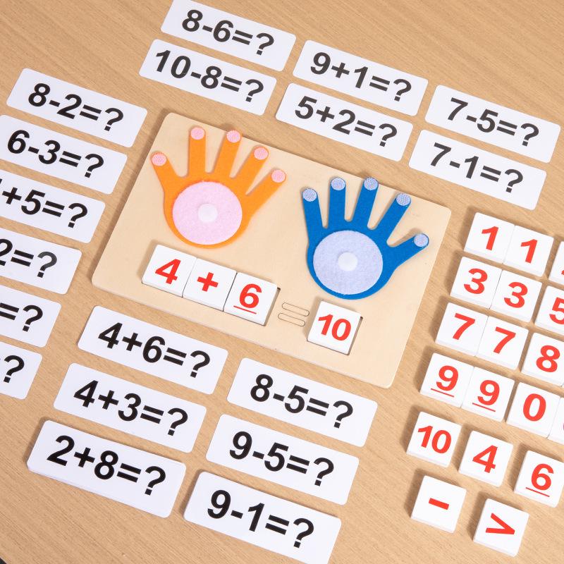 Montessori Finger Counting Puzzle Teaching Aid for Toddlers