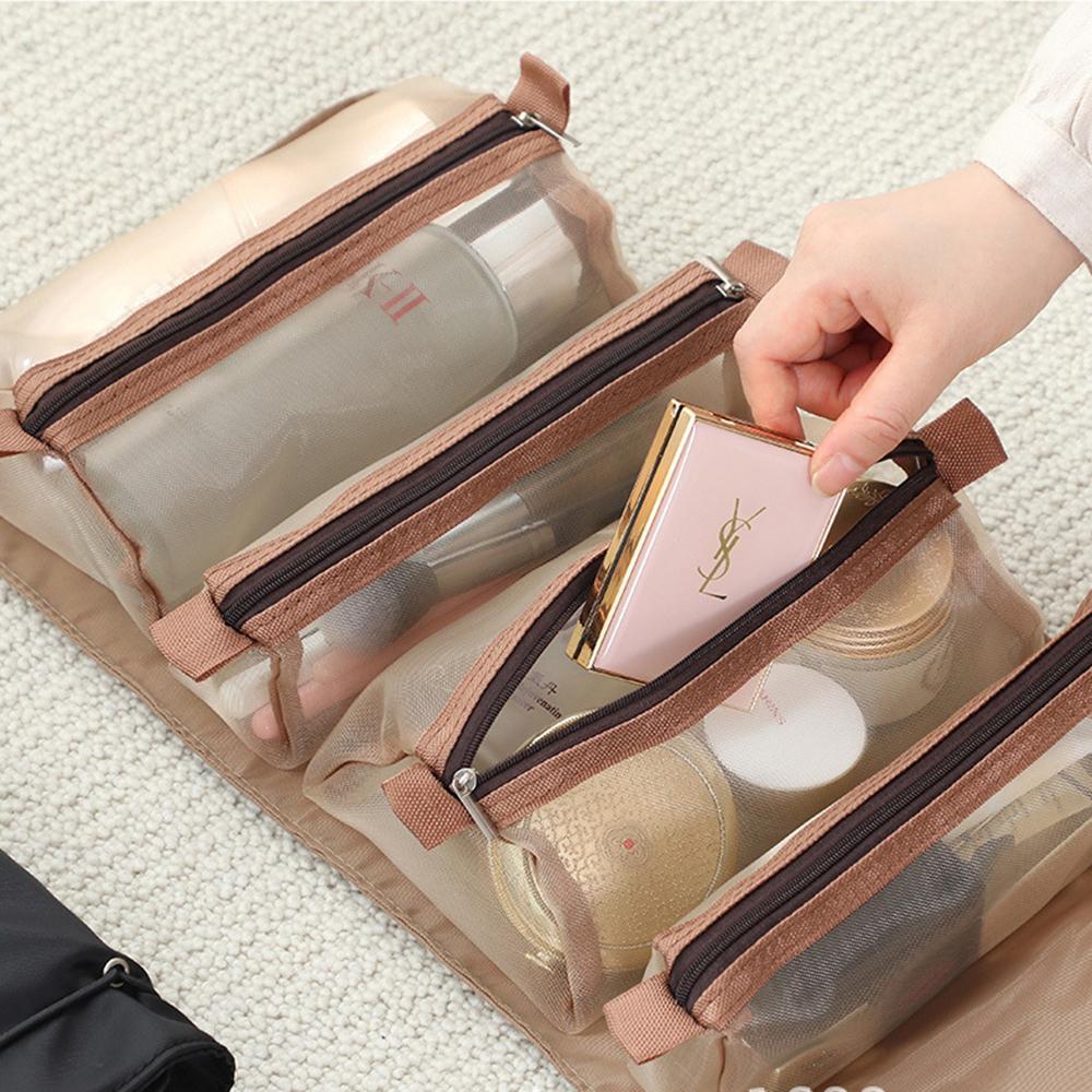 4-In-1 Storage Bag Outdoor Travel Makeup Collect Bags Women Fashion Cosmetic Bags Washing Storage Pouch Bags Toiletry Organizer
