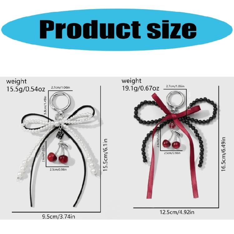 Modischer Taschenanhänger mit Imitationsperlen Schleife Weiche Haptik Modeaccessoire für einen aufgewerteten Look zu jedem Anlass
