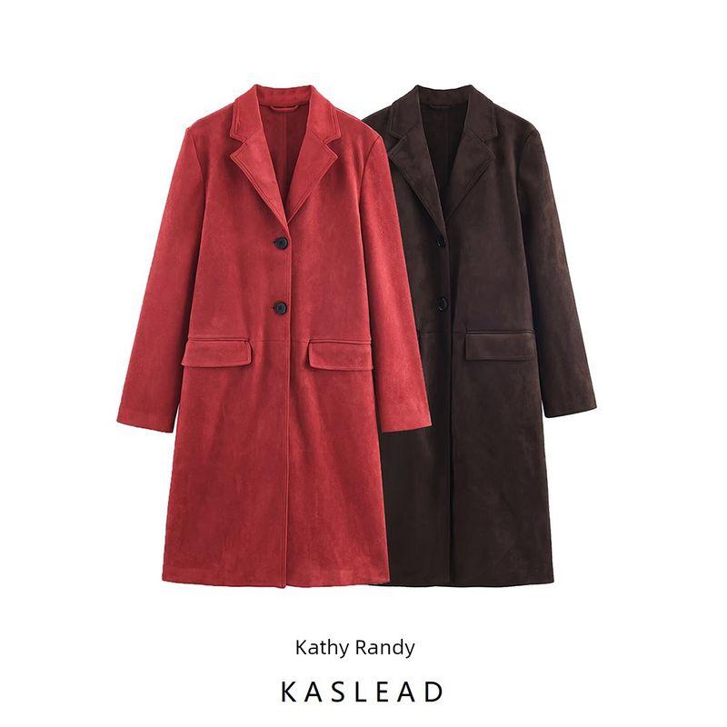 Kaslead New Arrival Women's Clothing Fashion Style Fashion Basic Suede Effect Outwear 4344626 641