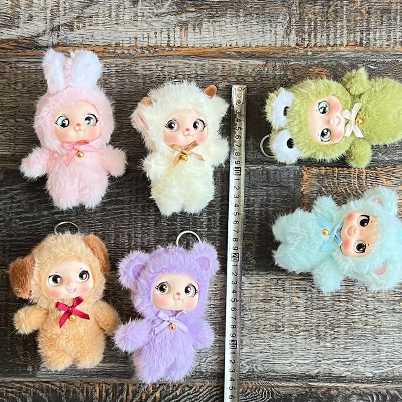 Cartoon Soft Doll Keychain With PP Cotton Filling For Keys Bags And Backpacks Multiple Color Trendy Car Decoration