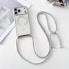 For iPhone 17 Pro Case Compatible with MagSafe Electroplating TPU Phone Cover with Long Lanyard